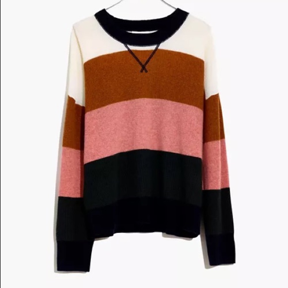 Madewell Cashmere Sweatshirt, Vernon Stripe
